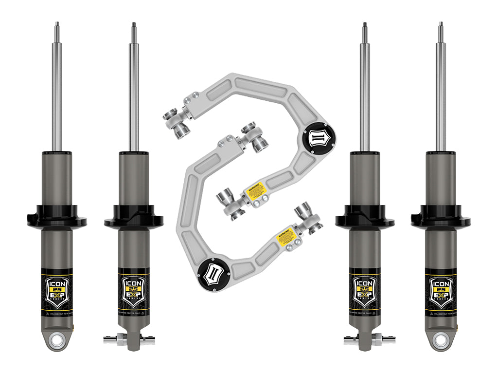 ICON Vehicle Dynamics 2021-2026 Ford Bronco, HOSS 2.0 Package, 0-2" Lift, Stage 2 Suspension System, Billet