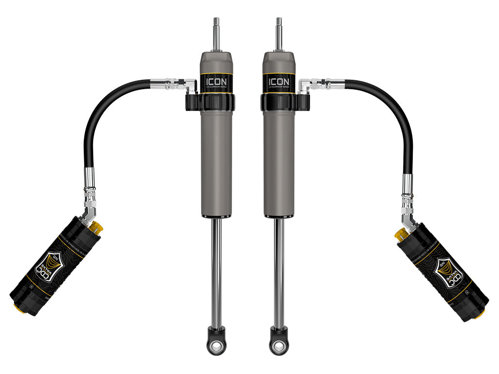 ICON Vehicle Dynamics 2023-2026 Ford F-250/F-350 Super Duty 4WD, 4.5” Lift, Front, V.S. 2.5 Aluminum Series Shocks, Remote Reservoir w/ CDCV, Pair