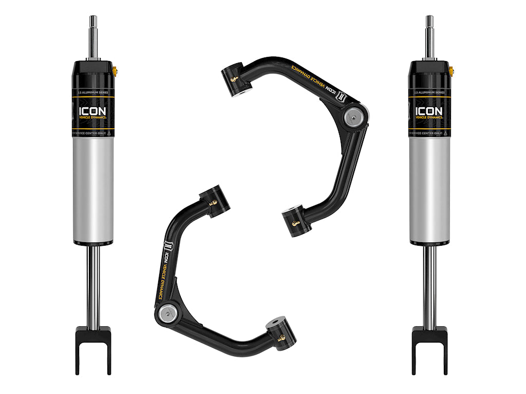 ICON Vehicle Dynamics 2020-2026 GM 2500/3500 HD, 0-2” Lift, V.S. 2.5 Aluminum Series Shock System, Internal Reservoir, Tubular