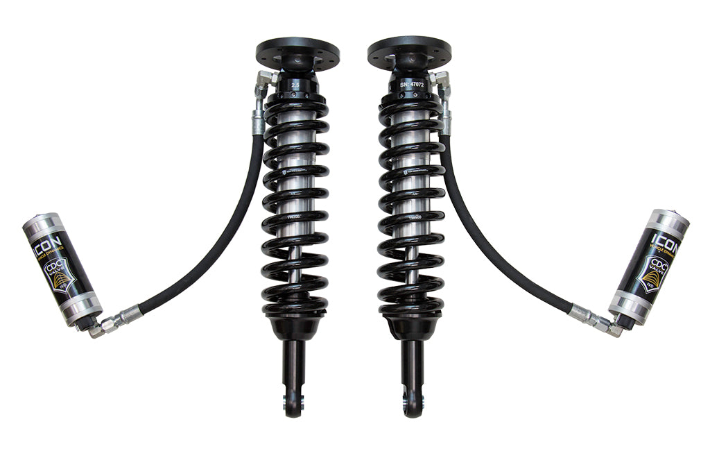 ICON Vehicle Dynamics 2009-2013 Ford F-150 4WD, 1.75-2.63” Lift, Front, V.S. 2.5 Series Coilover Kit, Remote Reservoir w/ CDCV