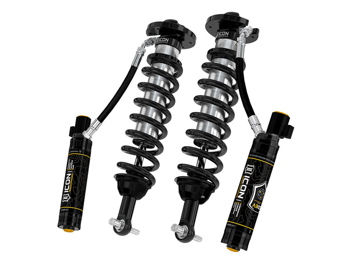 ICON Vehicle Dynamics 2022-2025 Ford F-150 Lightning, Lowered 0-2", Front, V.S. 2.5 Series Coilover Kit, Remote Reservoir w/ CDEV, Pair