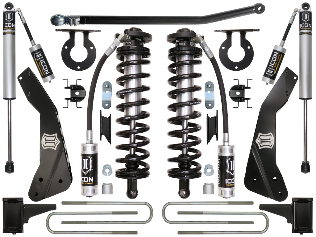 ICON Vehicle Dynamics 2011-2016 Ford F250/F350, 4-5.5" Lift, Stage 1 Coilover Conversion System