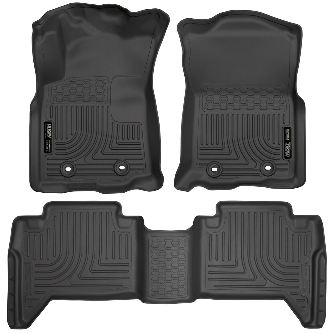 Husky Liners WeatherBeater Front &amp; 2nd Seat Floor Liner Set - 2018-2023 Toyota Tacoma