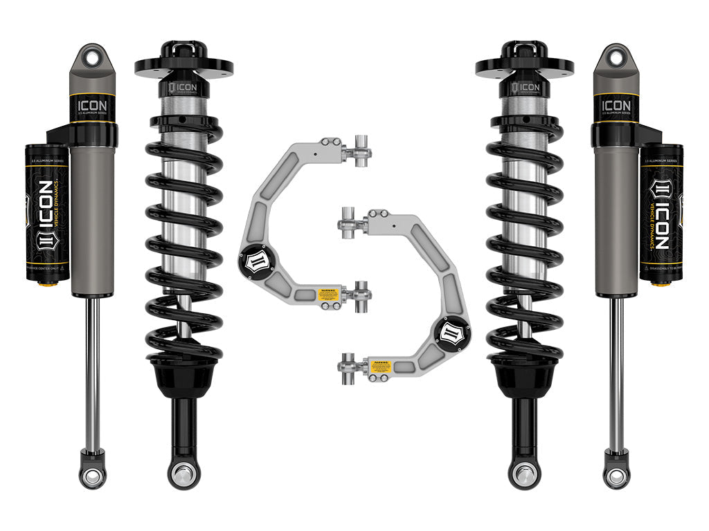 ICON Vehicle Dynamics 2021-2026 Ford F-150 Tremor, 2.5-3" Lift, Stage 2 Suspension System, Billet