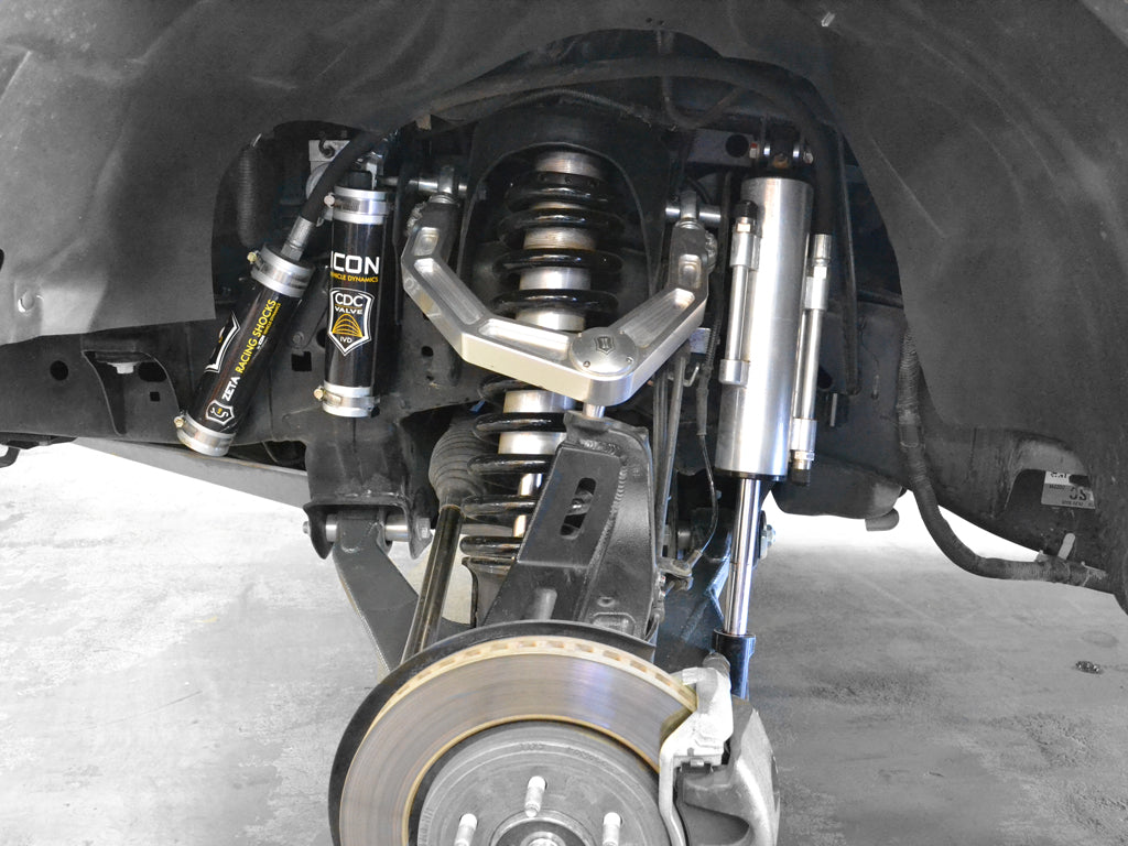 ICON Vehicle Dynamics 2010-14 Ford Raptor Front Secondary 3.0 Zeta Remote Reservoir Shocks, Pair