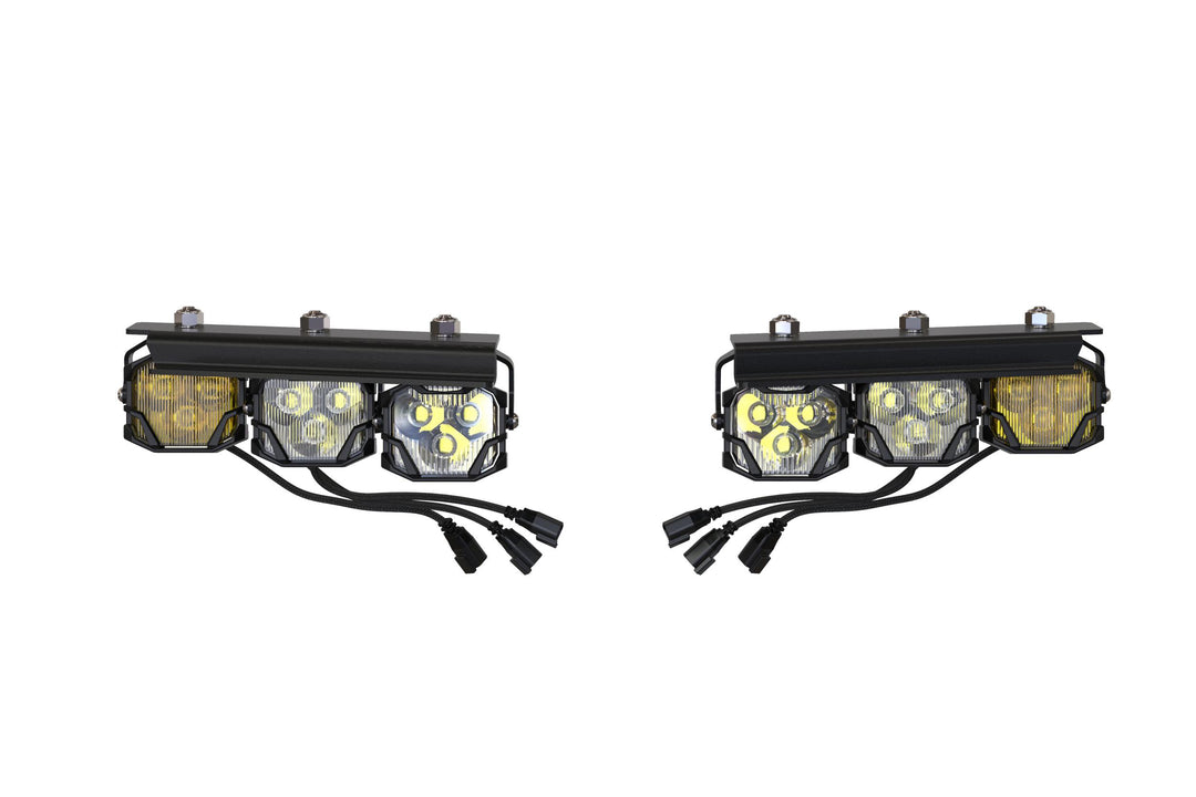 Morimoto 4Banger Triple Fog Kit: Bronco (21+ / Brackets only / Set)