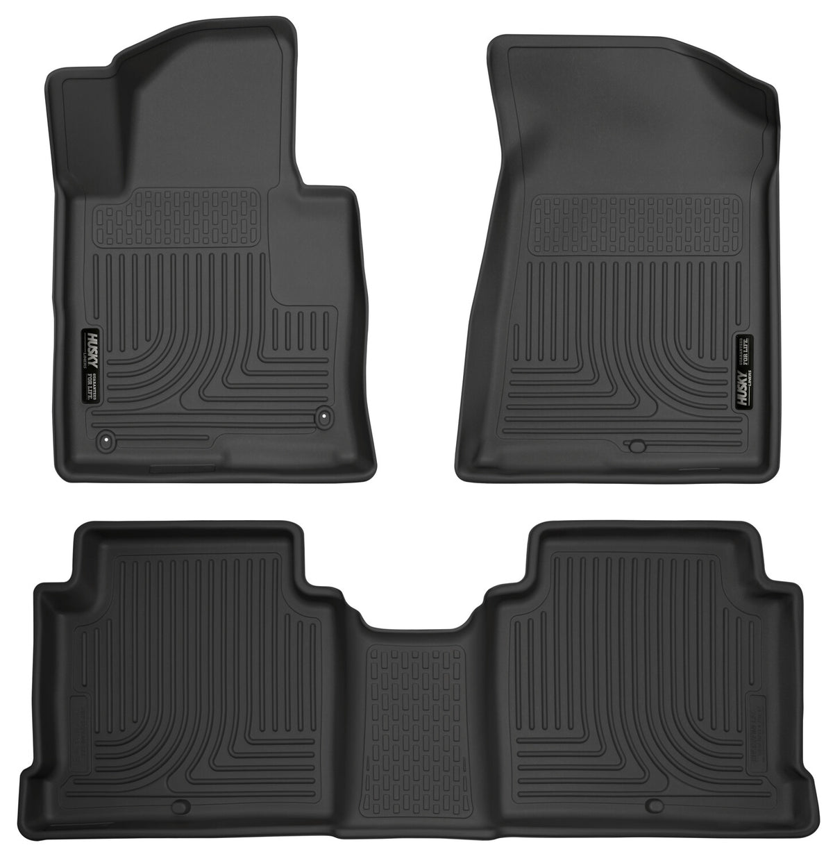 Husky Liners WeatherBeater Front & Second Seat Floor Liners - 2025-2026 Toyota 4Runner Front Hybrid Black
