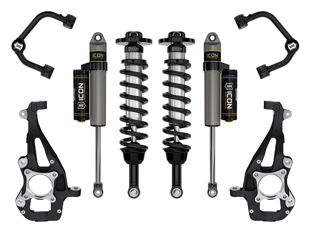 ICON Vehicle Dynamics 2021-2026 Ford F-150 4WD, 3.5-4.5" Lift, Stage 2 Suspension System, Tubular