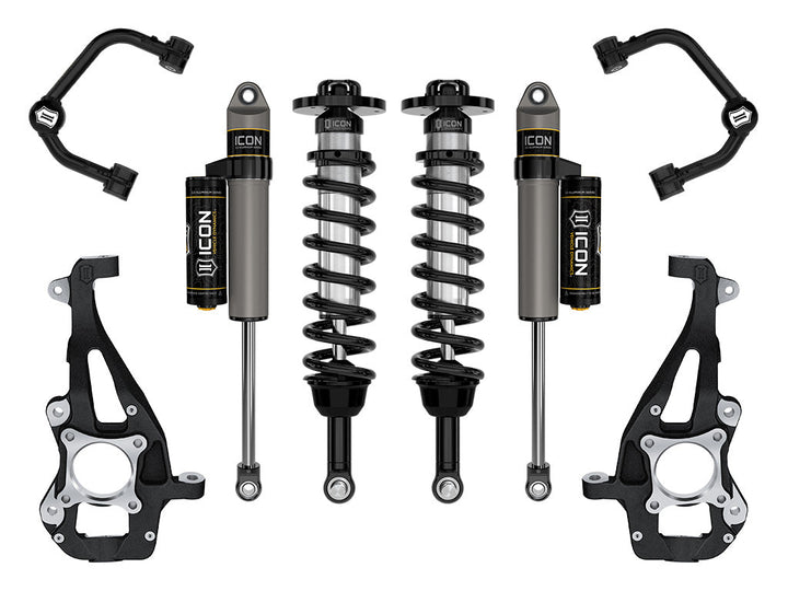 ICON Vehicle Dynamics 2021-2026 Ford F-150 4WD, 3.5-4.5" Lift, Stage 2 Suspension System, Tubular