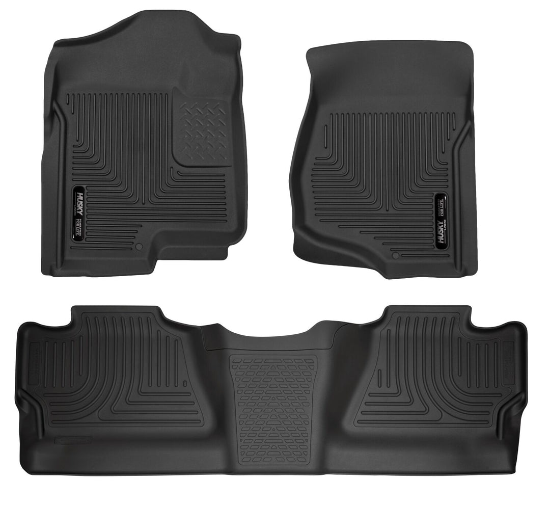 Husky Liners WeatherBeater Front &amp; 2nd Seat Floor Liners (Footwell Coverage) - 2007-2014 Chevrolet Silverado 2500 HD