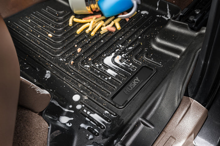 Husky Liners WeatherBeater Front &amp; 2nd Seat Floor Liners (Footwell Coverage) - 2007-2014 Chevrolet Silverado 2500 HD Tan