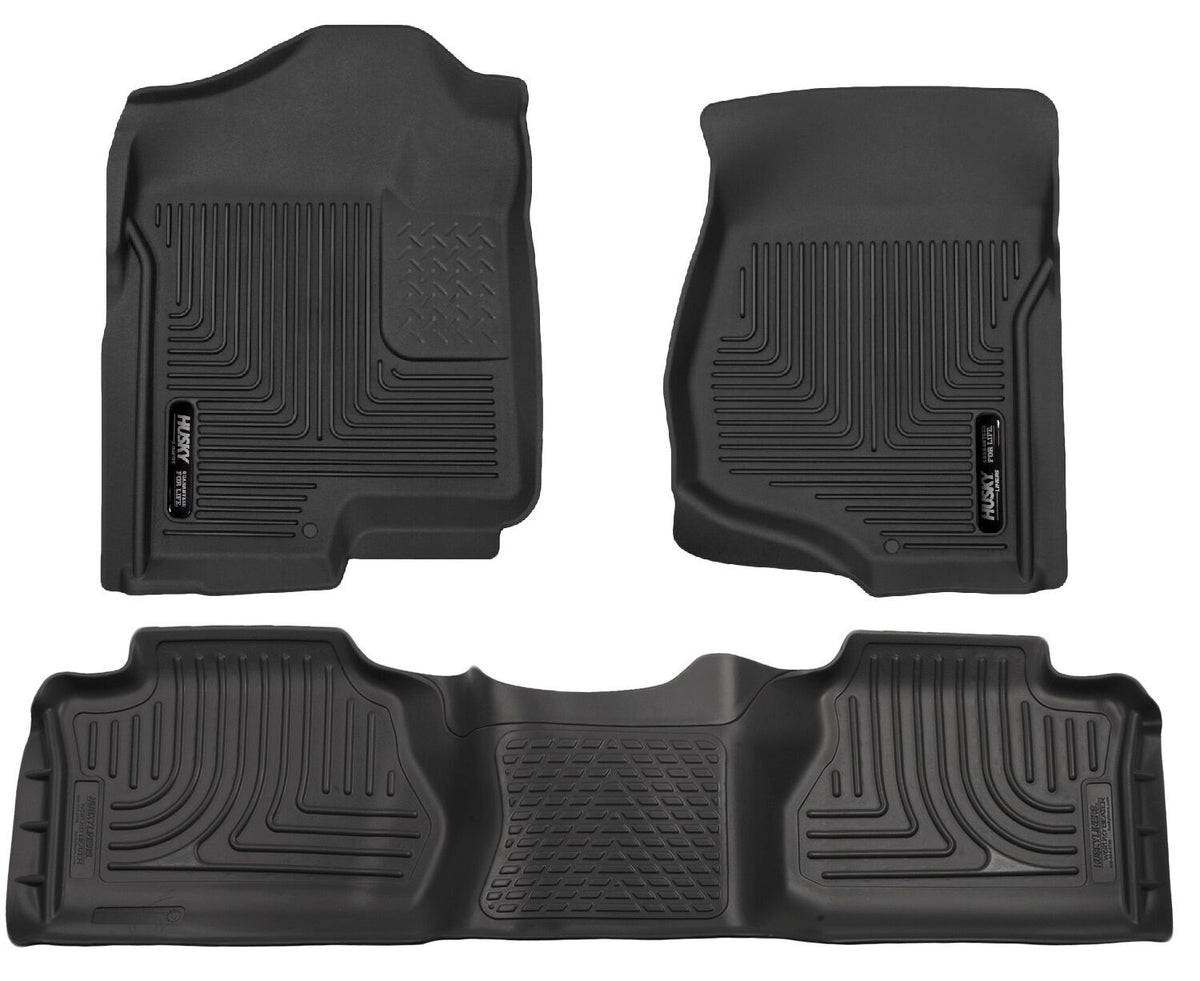 Husky Liners WeatherBeater Front & 2nd Seat Floor Liners (Footwell Coverage) - 2007-2013 Chevrolet Silverado 1500