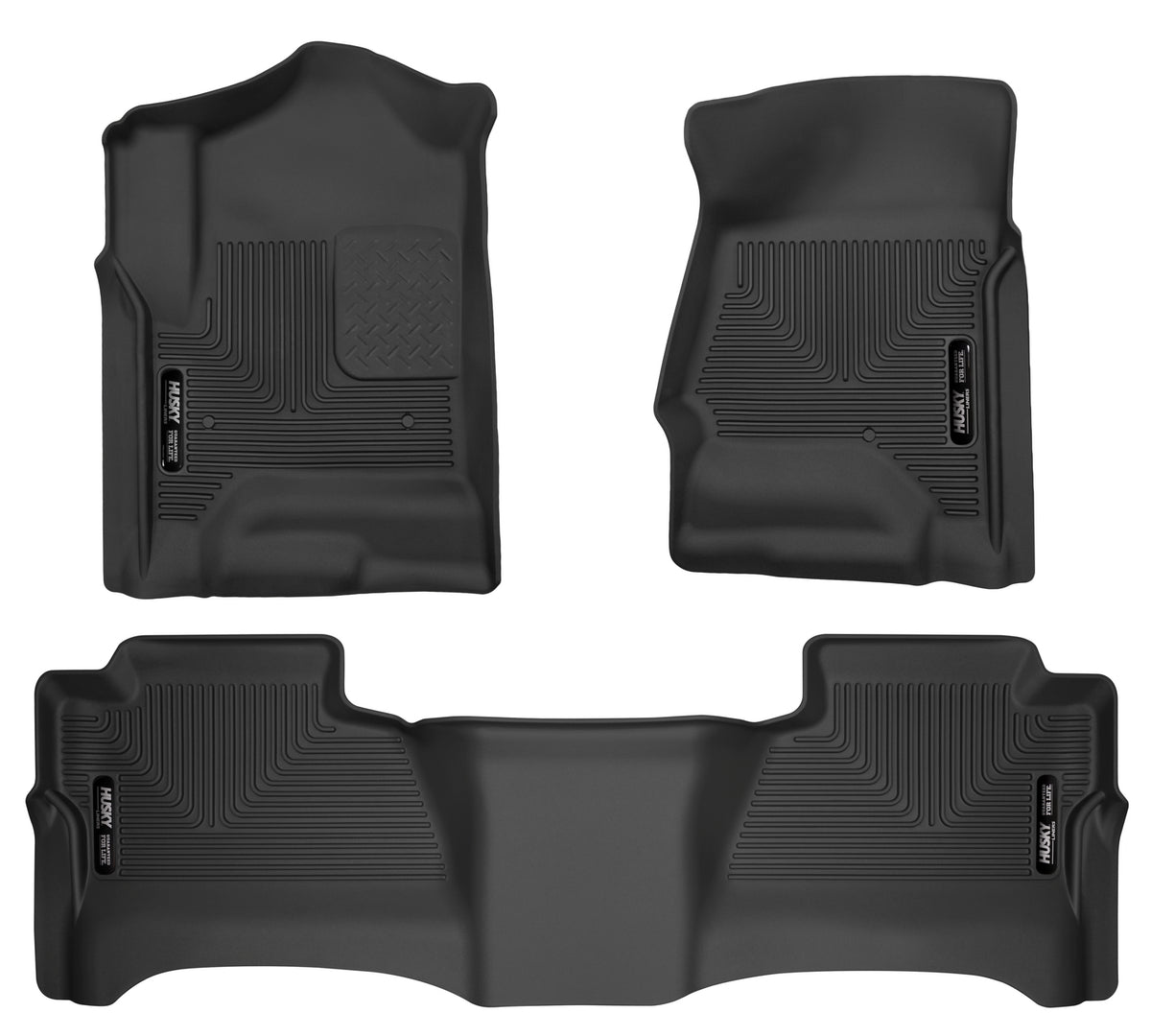 Husky Liners WeatherBeater Front & 2nd Seat Floor Liners (Footwell Coverage) - 2015-2019 Chevrolet Silverado 2500 HD