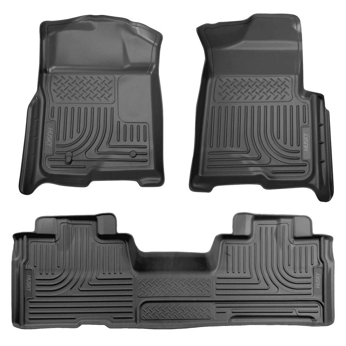 Husky Liners WeatherBeater Front & 2nd Seat Floor Liners (Footwell Coverage) - 2009-2014 Ford F-150 SuperCab