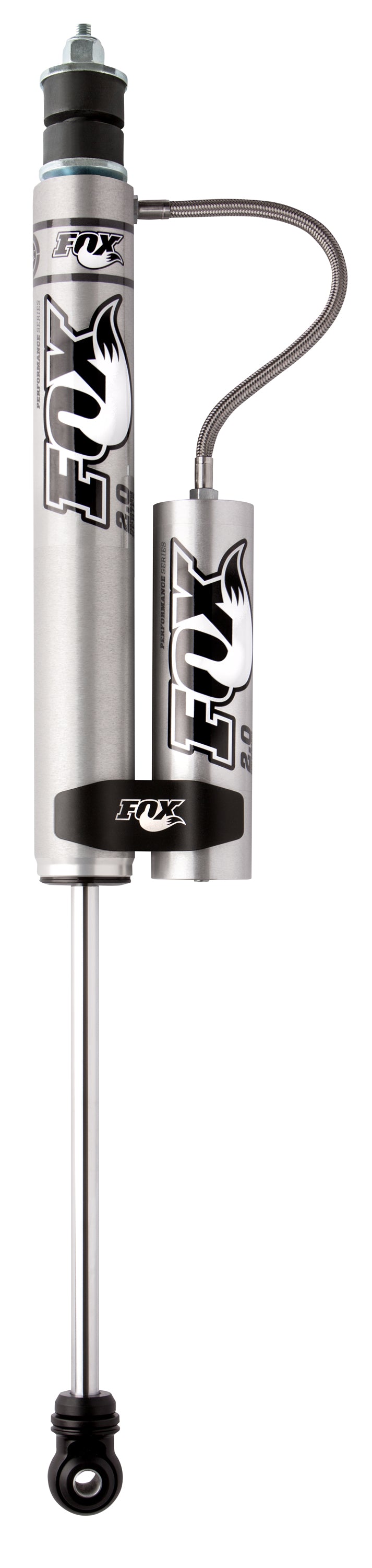 Fox Factory 83-95 Defender &amp; 94-98 Discovery I: Land Rover Front Performance Series Remote Reservoir 8.6 Inch 0-1 Inch Lift