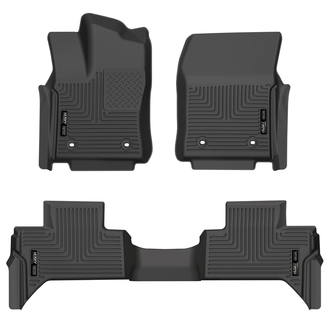 Husky Liners WeatherBeater Front &amp; 2nd Seat Floor Liners - 2022-2026 Toyota Tundra Double Cab