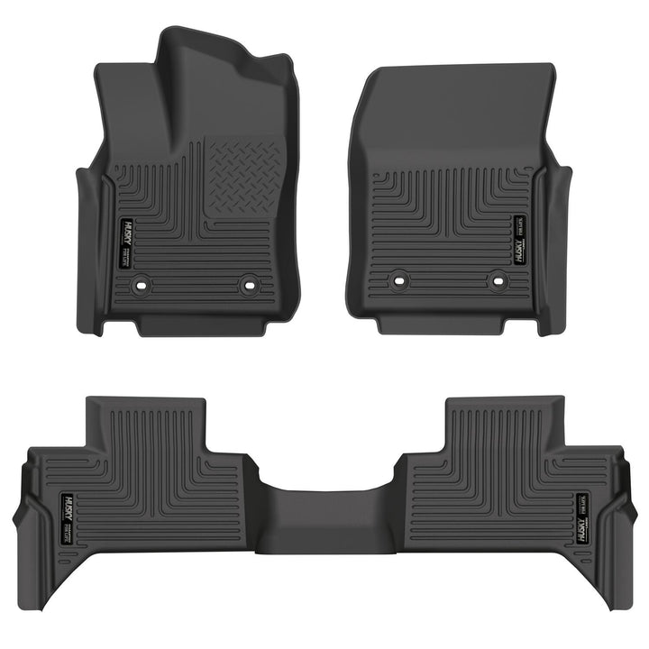 Husky Liners WeatherBeater Front &amp; 2nd Seat Floor Liners - 2022-2026 Toyota Tundra Double Cab