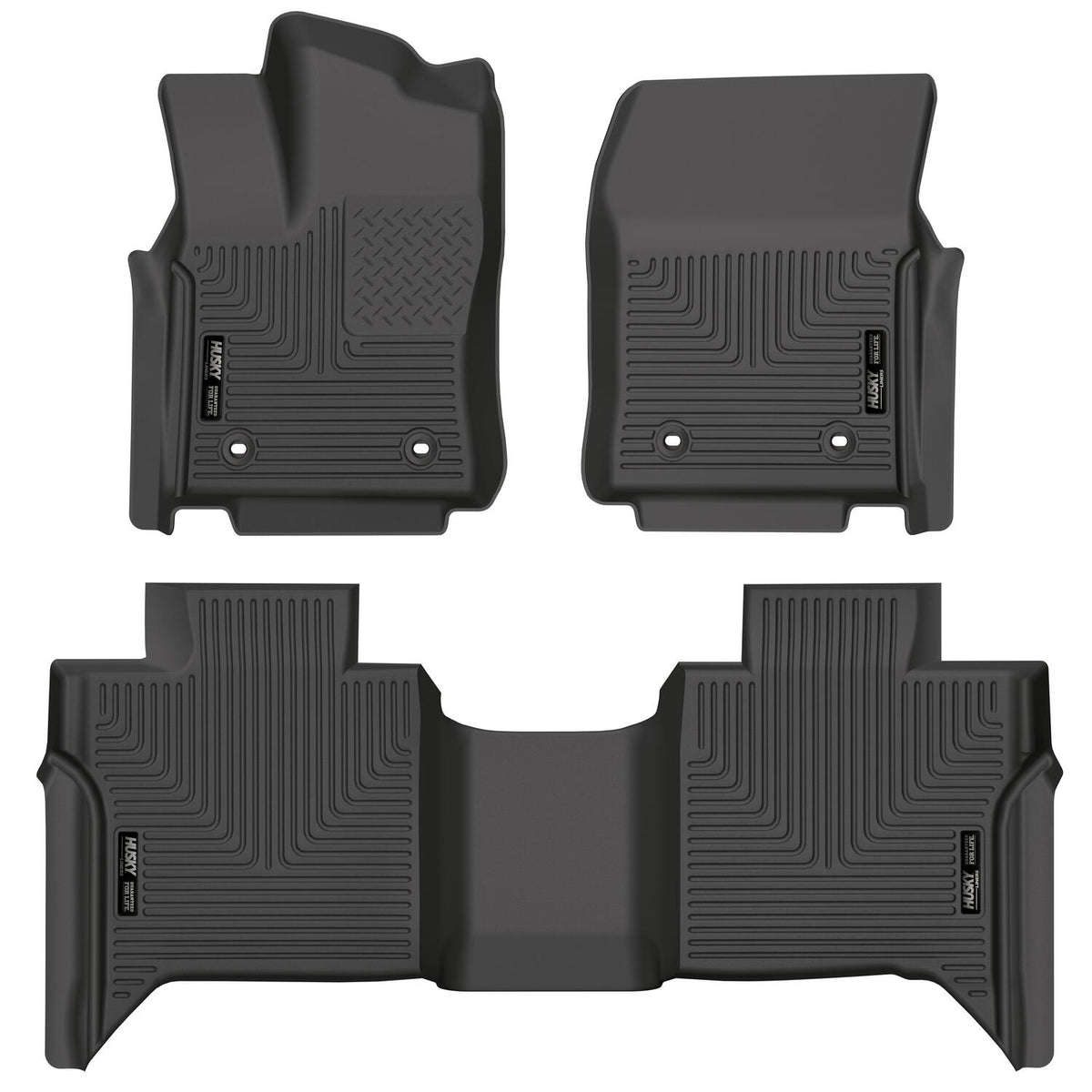 Husky Liners WeatherBeater Front & 2nd Seat Floor Liners - 2022-2026 Toyota Tundra CrewMax