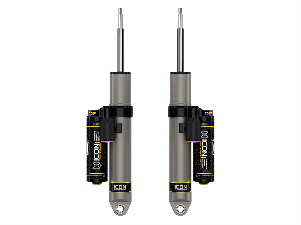 ICON Vehicle Dynamics 2014-2026 Ram 2500, 2" Lift, Rear, V.S. 2.5 Aluminum Series Shock Absorbers, Piggyback Reservoir w/ CDEV, Pair