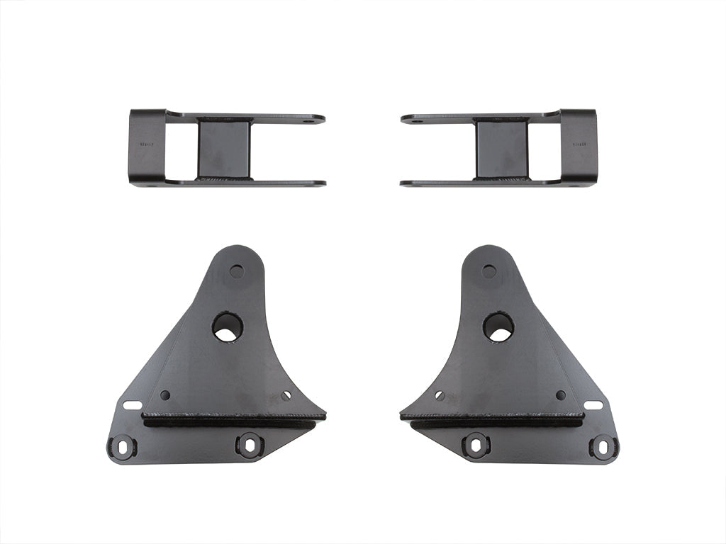 ICON Vehicle Dynamics 1999-2004 Ford F-250 &amp; F-350 Super Duty 4WD, Front, 3" Lift, Leaf Spring Hanger &amp; Shackle Kit