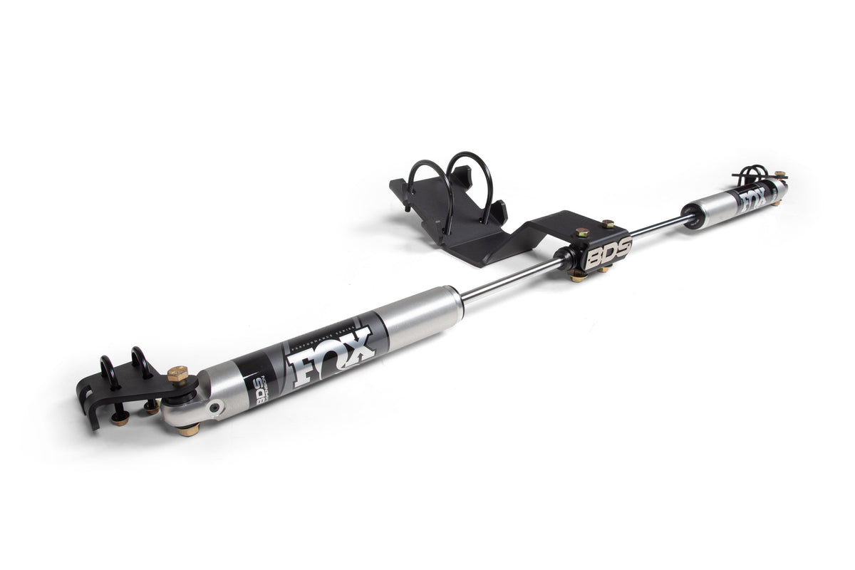 BDS Suspension Dual Steering Stabilizer Kit w/ FOX 2.0 Performance Shocks Fits 0-2 Inch Lift Ford F250/F350 Super Duty 2005-2026 4WD