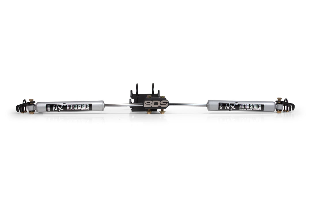 BDS Suspension Dual Steering Stabilizer Kit w/ NX2 Shocks Fits 0-2 Inch Lift Ford F250/F350 Super Duty 2005-2026 4WD