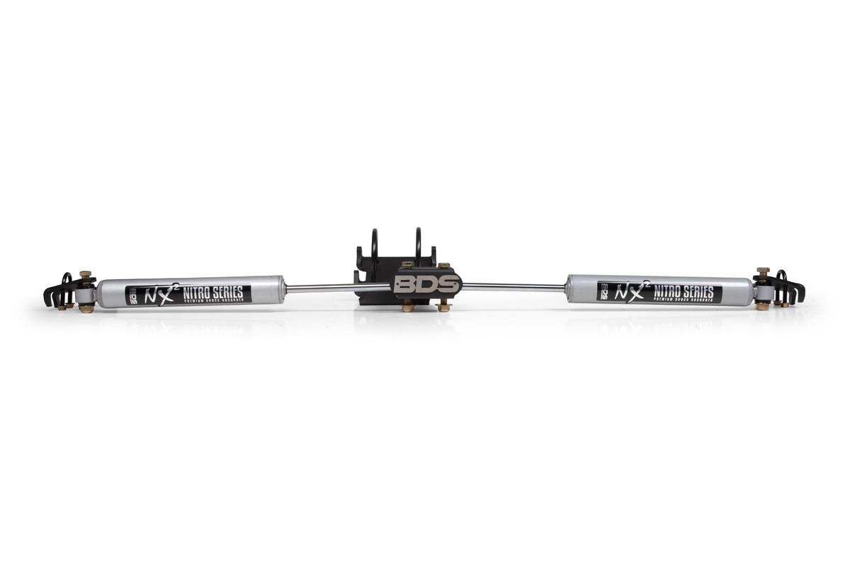 BDS Suspension Dual Steering Stabilizer Kit w/ NX2 Shocks Fits 0-2 Inch Lift Ford F250/F350 Super Duty 2005-2026 4WD