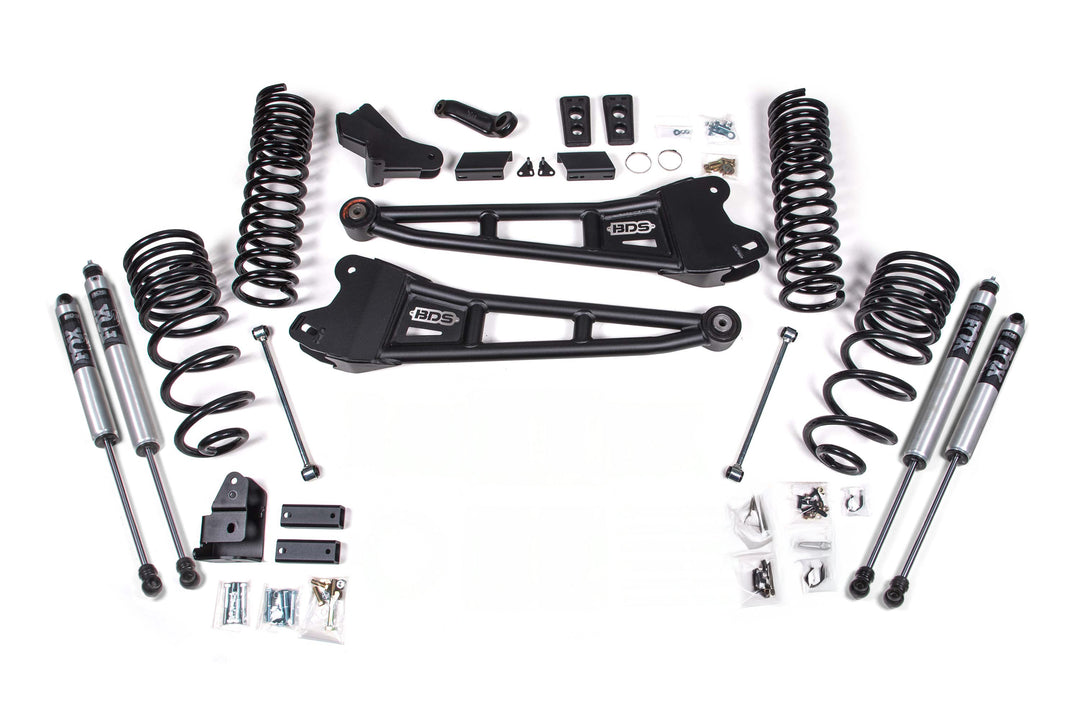 BDS Suspension 4 Inch Lift Kit w/ Radius Arm Ram 2500 2025-2027 4WD Diesel - FOX 2.0 Performance Series