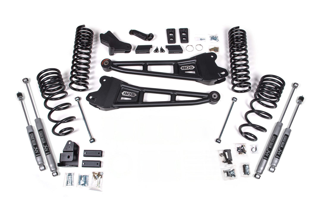BDS Suspension 4 Inch Lift Kit w/ Radius Arm Ram 2500 2025-2027 4WD Diesel - NX2 Nitro Series