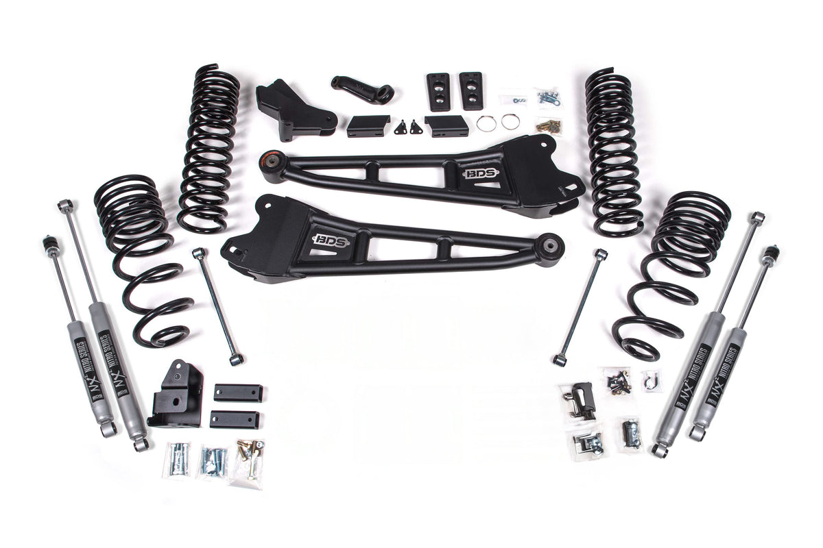 BDS Suspension 4 Inch Lift Kit w/ Radius Arm Ram 2500 2025-2027 4WD Diesel - NX2 Nitro Series