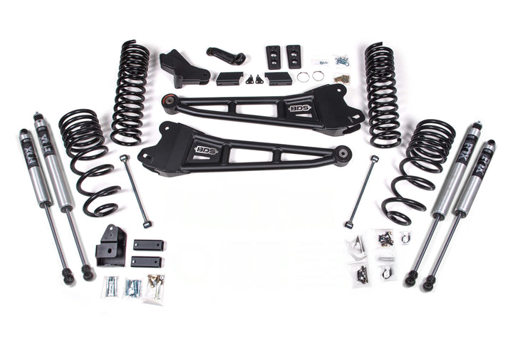 BDS Suspension 4 Inch Lift Kit w/ Radius Arm Ram 2500 2025-2027 4WD Diesel - FOX 2.5 Performance Series HTO