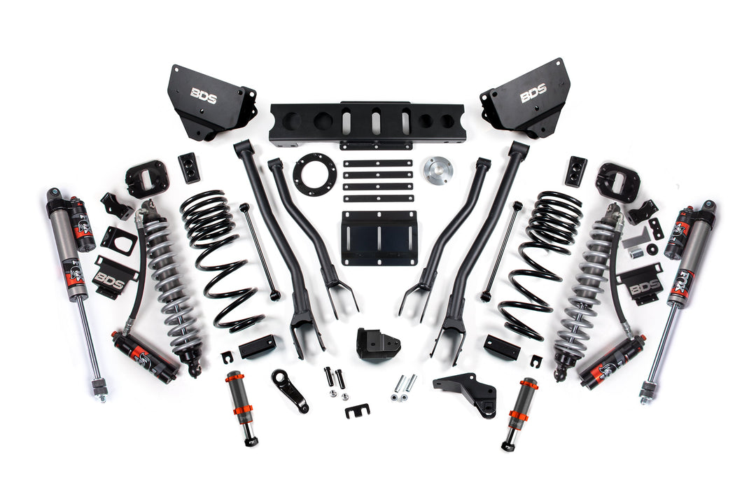 BDS Suspension 4 Inch Lift Kit w/ 4-Link FOX 2.5 Coil-Over Conversion - Performance Elite Ram 2500 2014-2018 4WD Diesel - FOX 2.0 Hydro Bump Stop / FOX 2.5 Performance Elite