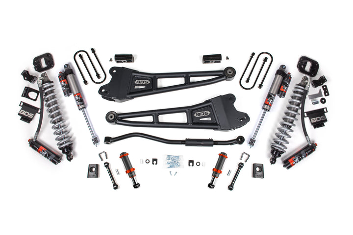 BDS Suspension 3 Inch Lift Kit w/ Radius Arm FOX 2.5 Coil-Over Conversion - Performance Elite Ram 3500 2013-2018 4WD Diesel - FOX 2.0 Hydro Bump Stop / FOX 2.5 Performance Elite
