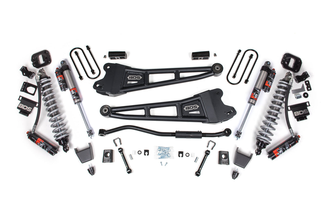 BDS Suspension 3 Inch Lift Kit w/ Radius Arm FOX 2.5 Coil-Over Conversion - Performance Elite Ram 3500 2013-2018 4WD Diesel - Rubber Bump Stop / FOX 2.5 Performance Elite