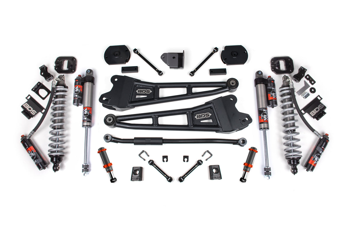 BDS Suspension 3 Inch Lift Kit w/ Radius Arm FOX 2.5 Coilover Conversion - Performance Elite Ram 2500 2014-2018 & 2025-2027 4WD Diesel - FOX 2.0 Hydro Bump Stop / FOX 2.5 Performance Elite