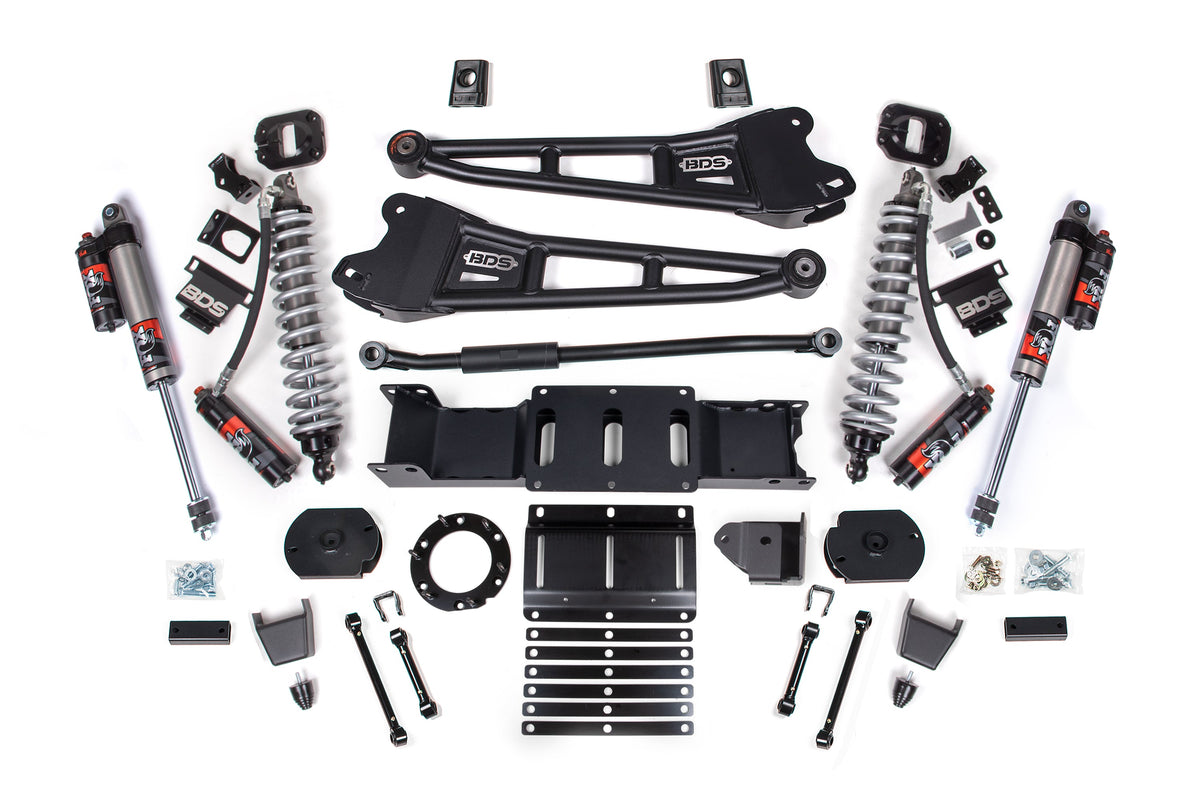 BDS Suspension 3 Inch Lift Kit w/ Radius Arm FOX 2.5 Coil-Over Conversion - Performance Elite Ram 2500 2019-2024 4WD Diesel - Rubber Bump Stop / FOX 2.5 Performance Elite
