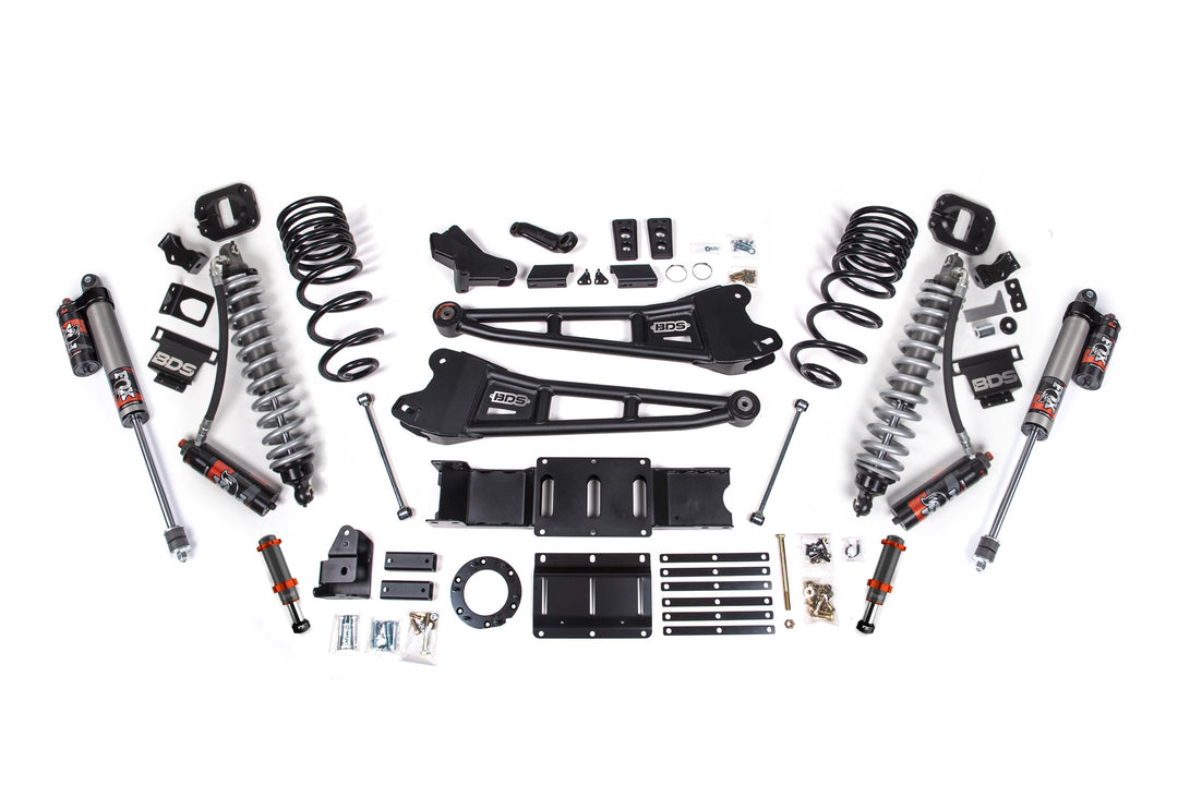 BDS Suspension 4 Inch Lift Kit w/ Radius Arm FOX 2.5 Coil-Over Conversion - Performance Elite Ram 2500 2019-2024 4WD Diesel - FOX 2.0 Hydro Bump Stop / FOX 2.5 Performance Elite