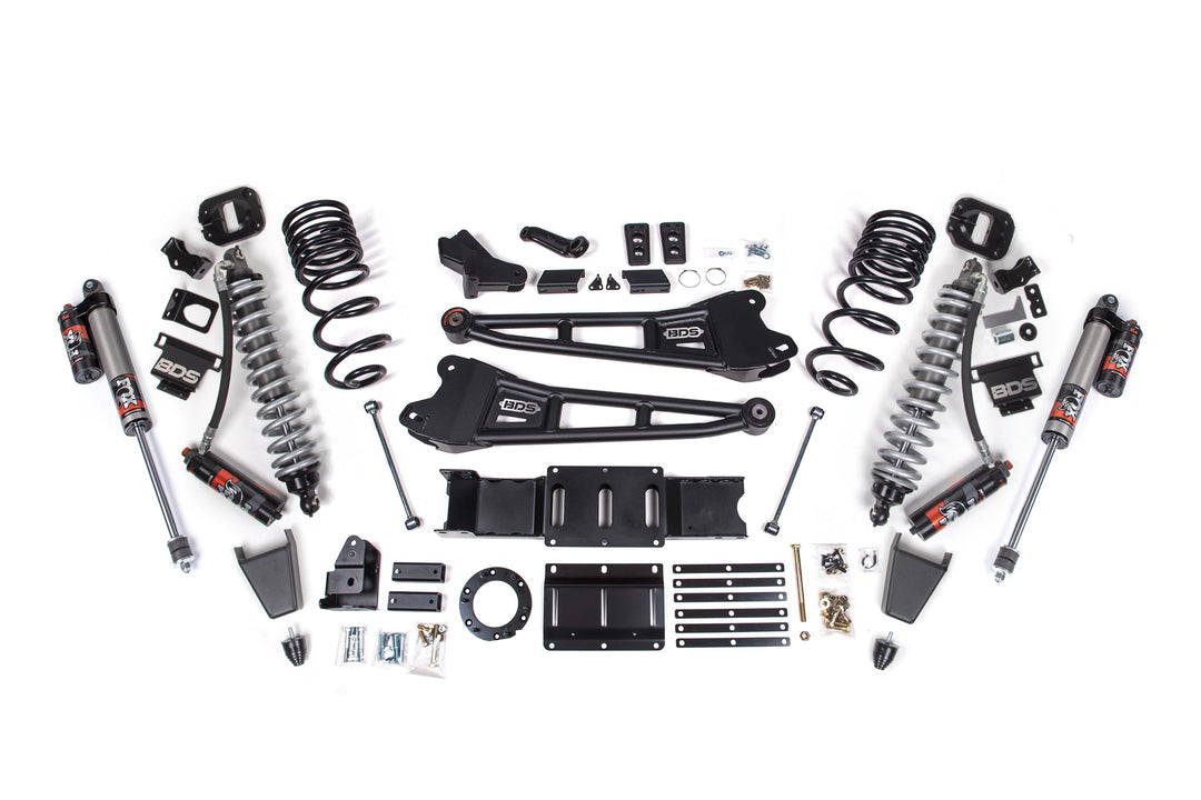 BDS Suspension 4 Inch Lift Kit w/ Radius Arm FOX 2.5 Coil-Over Conversion - Performance Elite Ram 2500 2019-2024 4WD Diesel - Rubber Bump Stop / FOX 2.5 Performance Elite