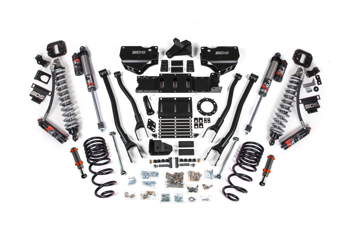 BDS Suspension 4 Inch Lift Kit w/ 4-Link FOX 2.5 Coil-Over Conversion - Performance Elite Ram 2500 2019-2024 4WD Diesel - FOX 2.0 Hydro Bump Stop / FOX 2.5 Performance Elite