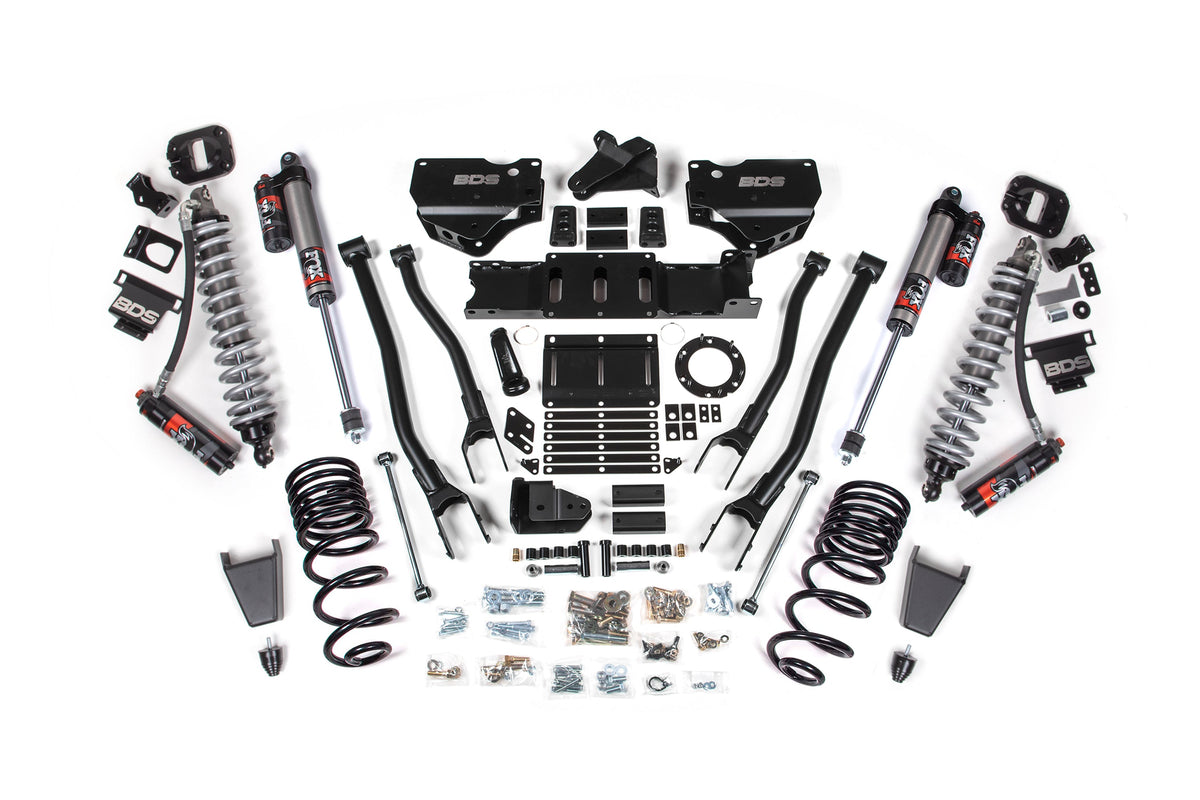 BDS Suspension 4 Inch Lift Kit w/ 4-Link FOX 2.5 Coil-Over Conversion - Performance Elite Ram 2500 2019-2024 4WD Diesel - Rubber Bump Stop / FOX 2.5 Performance Elite