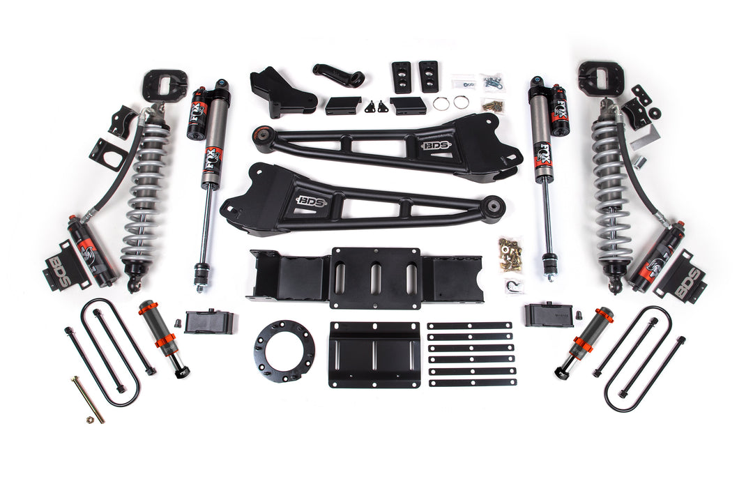 BDS Suspension 6 Inch Lift Kit w/ Radius Arm FOX 2.5 Coil-Over Conversion - Performance Elite Ram 3500 2019-2024 4WD Diesel - FOX 2.0 Hydro Bump Stop / 5 Inch Block Without Overload / 6 Bolt / FOX 2.5 Performance Elite
