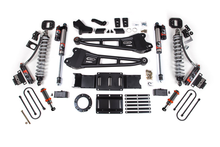 BDS Suspension 6 Inch Lift Kit w/ Radius Arm FOX 2.5 Coil-Over Conversion - Performance Elite Ram 3500 2019-2024 4WD Diesel - FOX 2.0 Hydro Bump Stop / 5 Inch Block Without Overload / 6 Bolt / FOX 2.5 Performance Elite