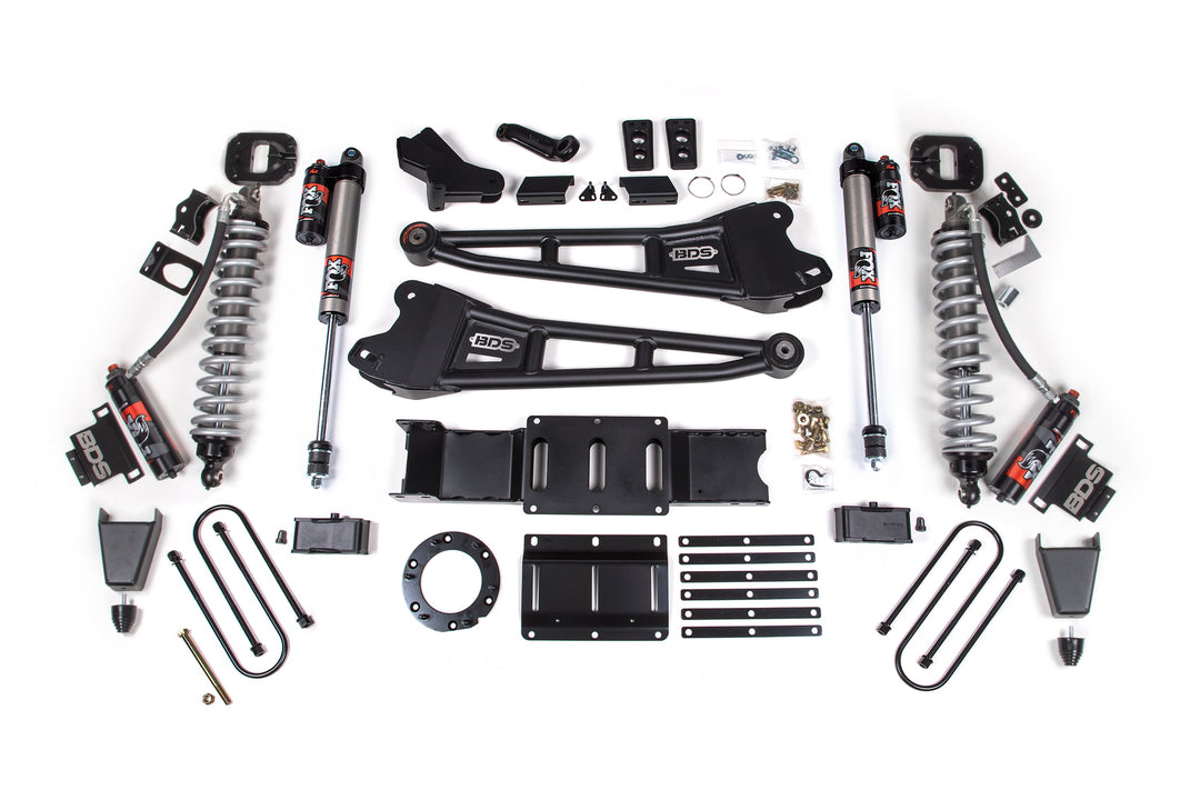 BDS Suspension 6 Inch Lift Kit w/ Radius Arm FOX 2.5 Coil-Over Conversion - Performance Elite Ram 3500 2019-2024 4WD Diesel - Rubber Bump Stop / 5 Inch Block Without Overload / 6 Bolt / FOX 2.5 Performance Elite