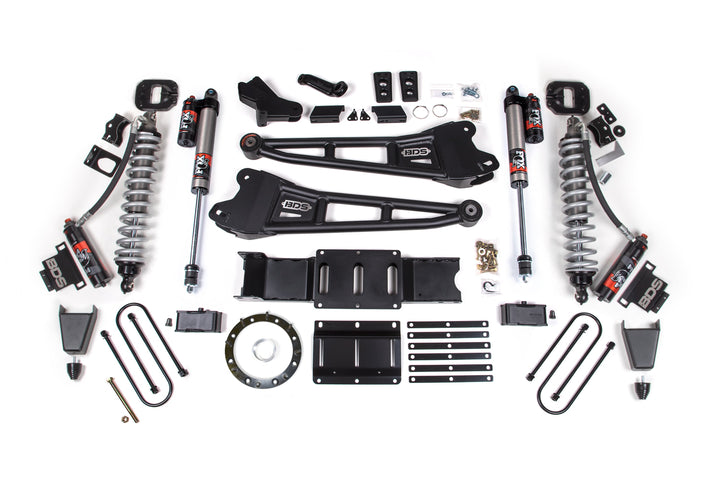 BDS Suspension 6 Inch Lift Kit w/ Radius Arm FOX 2.5 Coil-Over Conversion - Performance Elite Ram 3500 2019-2024 4WD Diesel - Rubber Bump Stop / 5 Inch Block Without Overload / 8 Bolt / FOX 2.5 Performance Elite