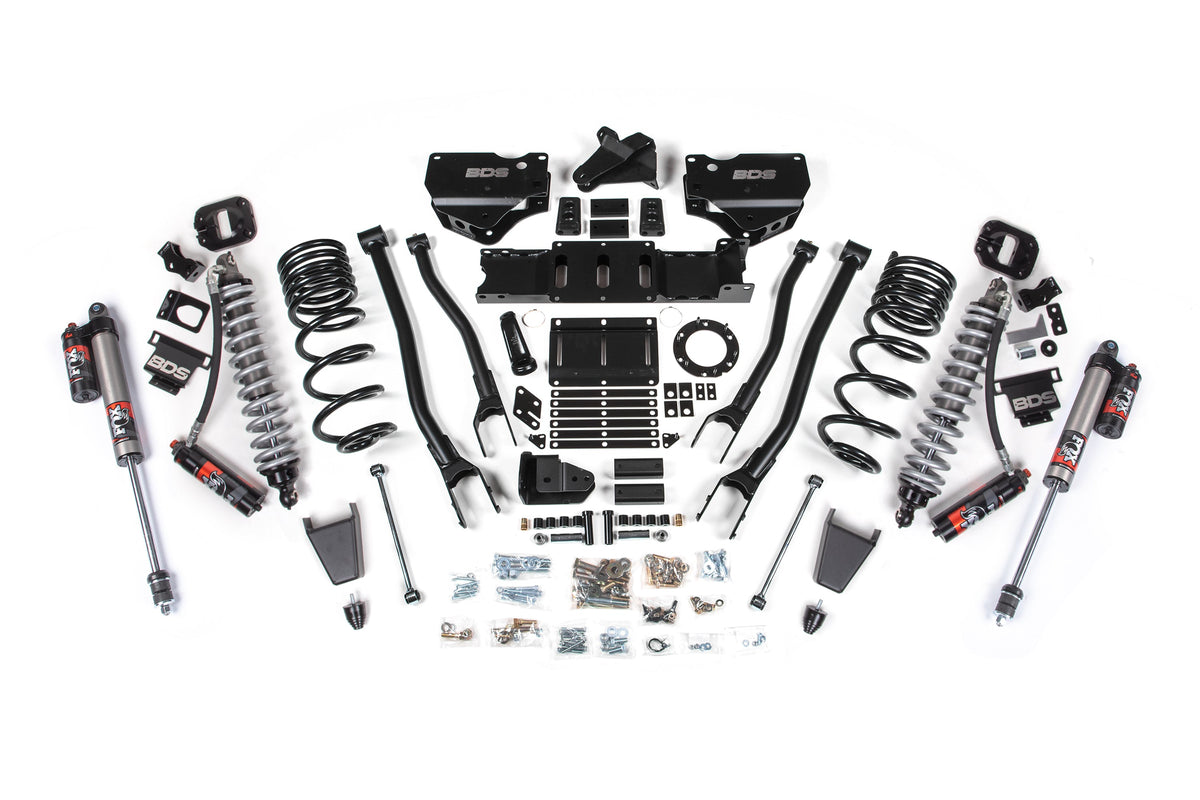 BDS Suspension 6 Inch Lift Kit w/ 4-Link FOX 2.5 Coil-Over Conversion - Performance Elite Ram 2500 2019-2024 4WD Diesel - Rubber Bump Stop / FOX 2.5 Performance Elite