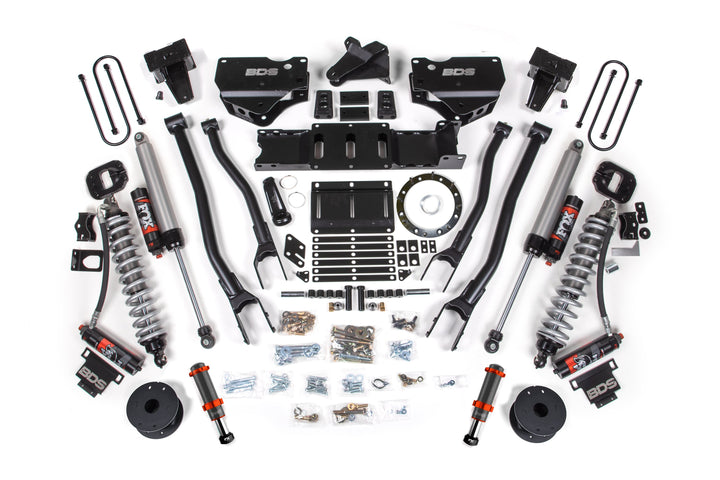 BDS Suspension 6 Inch Lift Kit w/ 4-Link FOX 2.5 Coil-Over Conversion - Performance Elite Ram 3500 2019-2024 4WD Diesel - FOX 2.0 Hydro Bump Stop / 5 Inch Block Without Overload / 8 Bolt / FOX 2.5 Performance Elite