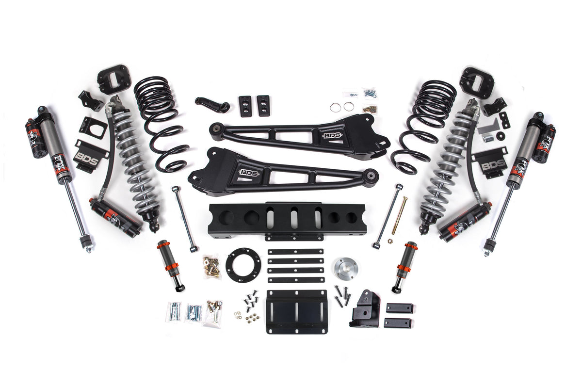 BDS Suspension 4 Inch Lift Kit w/ Radius Arm FOX 2.5 Coil-Over Conversion - Performance Elite Ram 2500 2014-2018 4WD Diesel - FOX 2.0 Hydro Bump Stop / FOX 2.5 Performance Elite