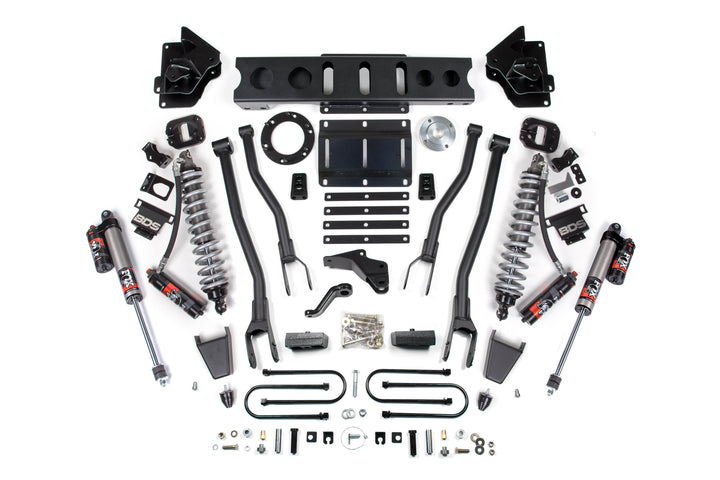 BDS Suspension 4 Inch Lift Kit w/ 4-Link FOX 2.5 Coil-Over Conversion - Performance Elite Ram 3500 2013-2018 4WD Diesel - Rubber Bump Stop / 6 Bolt / FOX 2.5 Performance Elite