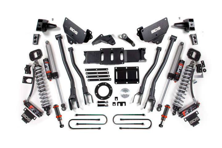 BDS Suspension 6 Inch Lift Kit w/ 4-Link FOX 2.5 Coil-Over Conversion - Performance Elite Ram 3500 2013-2018 4WD Diesel - FOX 2.0 Hydro Bump Stop / 6 Bolt / FOX 2.5 Performance Elite