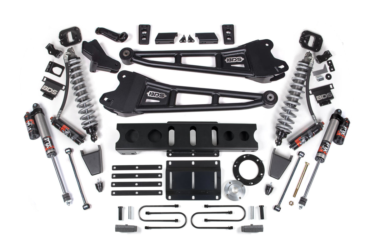 BDS Suspension 4 Inch Lift Kit w/ Radius Arm FOX 2.5 Coil-Over Conversion - Performance Elite Ram 3500 2013-2018 4WD Diesel